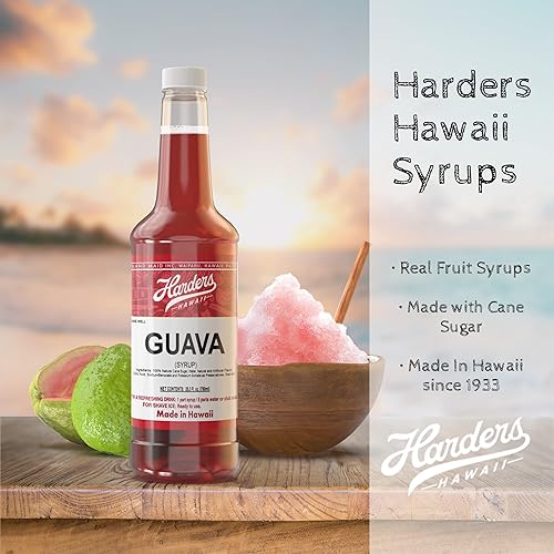 Miniatura 2 de Harders Hawaii Jarabe de fruta real premium, paquete de 4 unidades, 25.3 onzas líquidas, para hielo afeitado, té, refrescos, café especial y