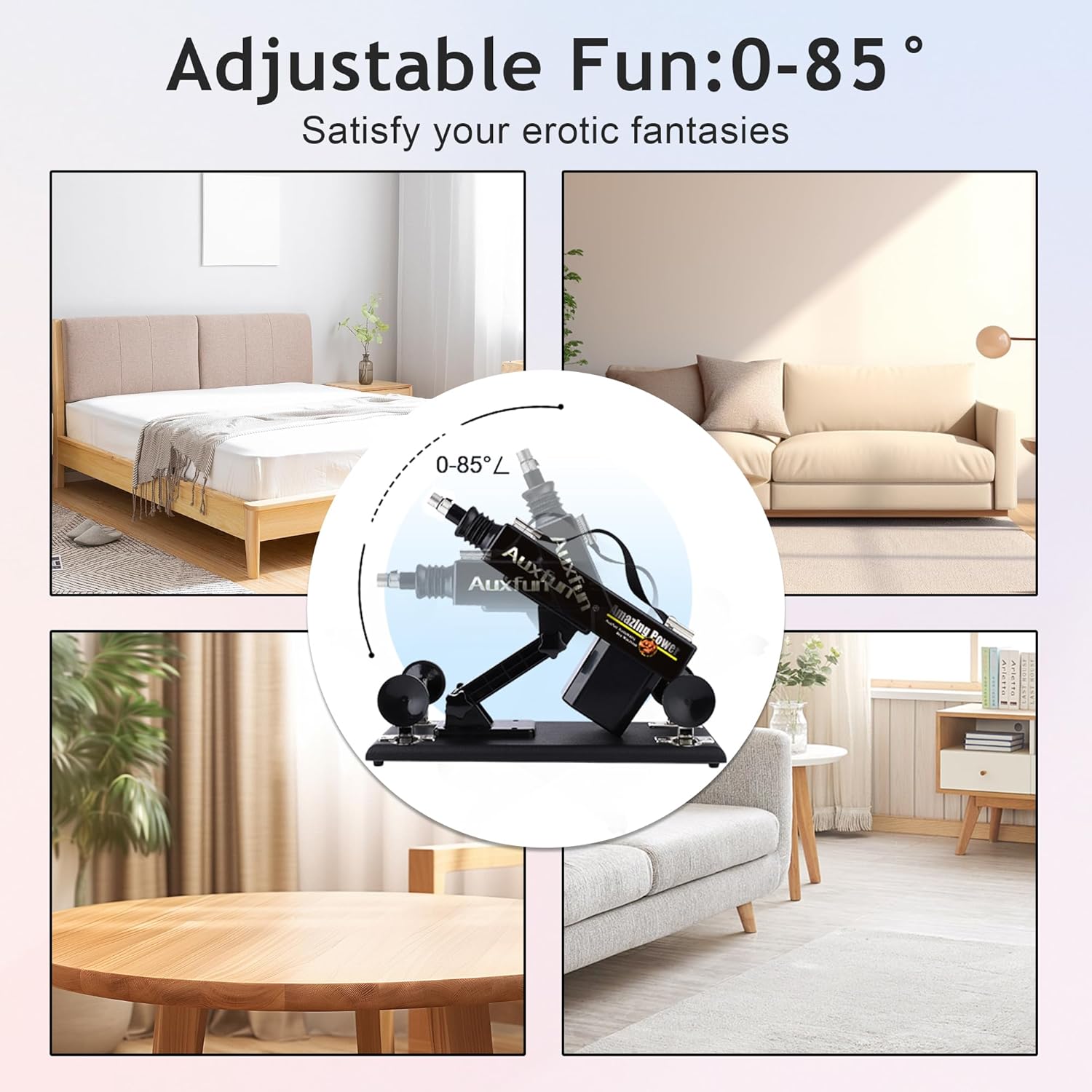Sex Machine Fuck Machine with 3XLR Connector,Dildo Machine with Realistic Dildo, Love Machine Sex Toys 7 Attachments with Suction Cup Adapter Adult Toys for Women