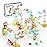 PicassoTiles 100pc Magnetic Marble Run Travel Size Tile Blocks Construction Kids Toy Set On The Go Mini Magnet Tiles Marbles Playset for Race Track Building Block STEM Learning Kit Boy Girl 3+ PTMG100