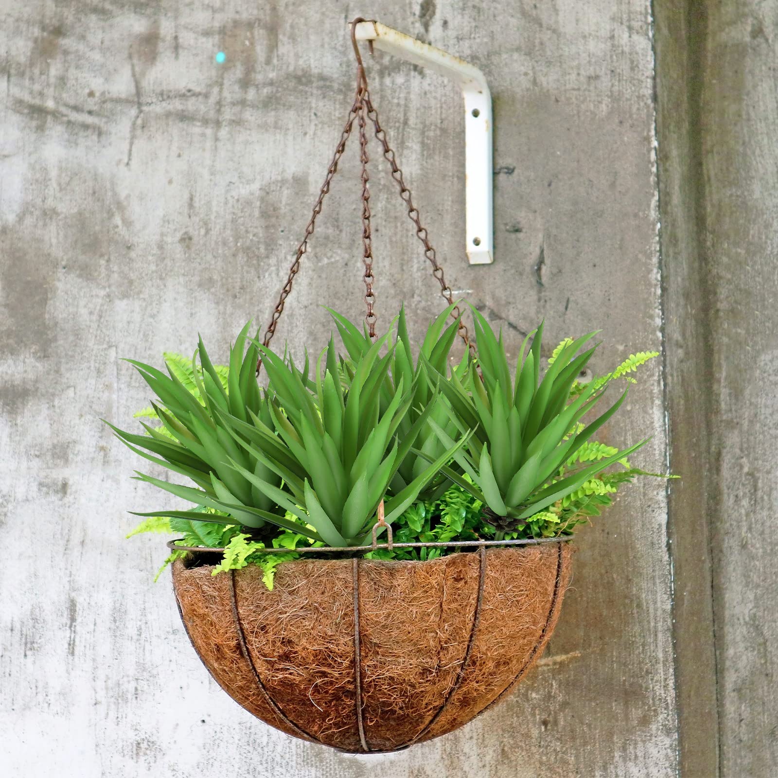 EBUYOM 2 PCS Artificial Succulents Plants Real Touch Lifelike Succulants Plants Faux Greenery Plants Garden DIY Home Office Decoration Ornament (Agave - View #8