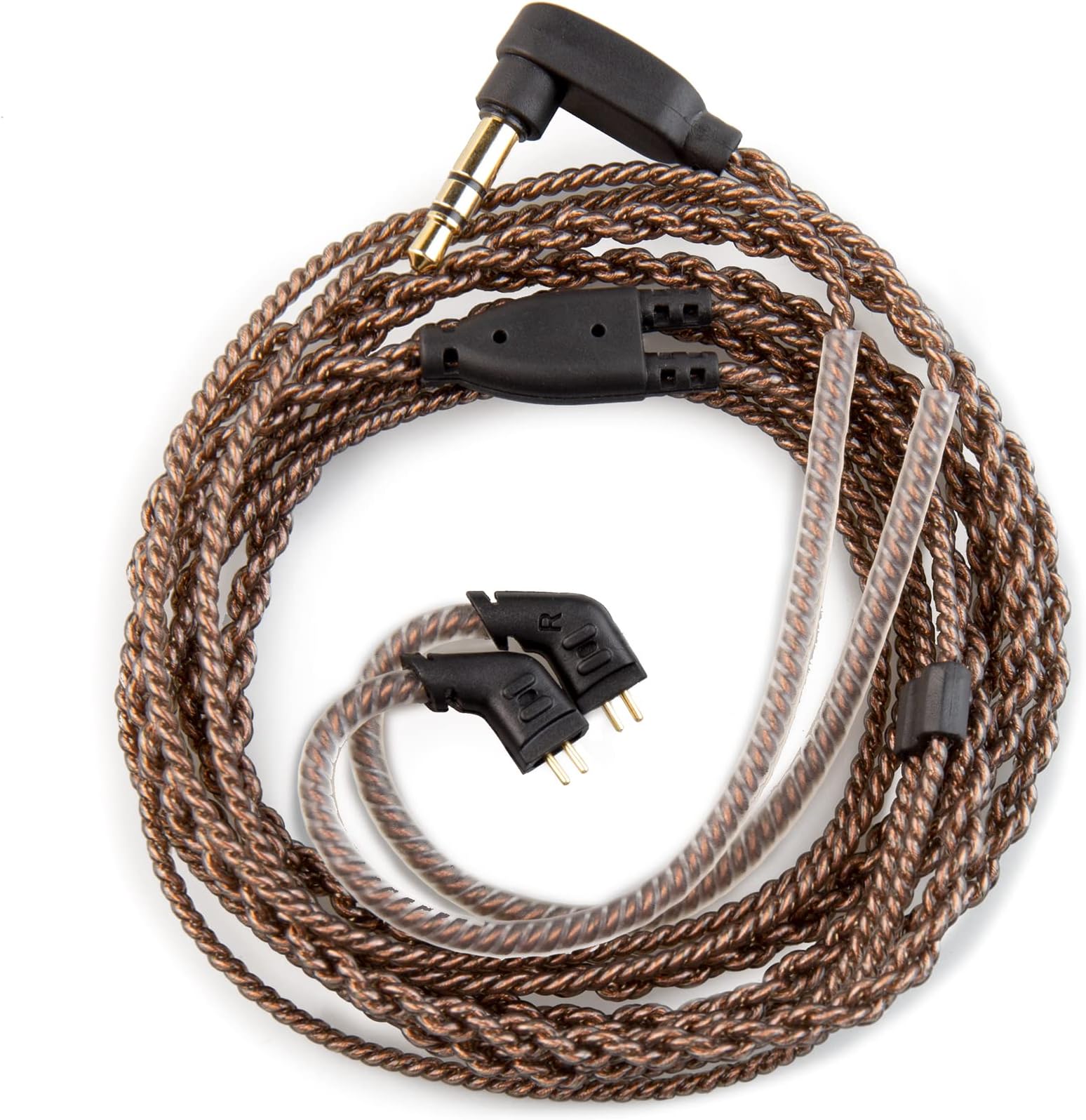 KZ CCA 2PIN IEM Earphone Cable, 4 Core High-Purity Copper Twisted IEMs Replacement Cable, Earbud Headphone Replacement Copper Extension Cable for KZ ZST ZSTX EDX ES4 AS10 CCA C10 C16 TRN V80 V90