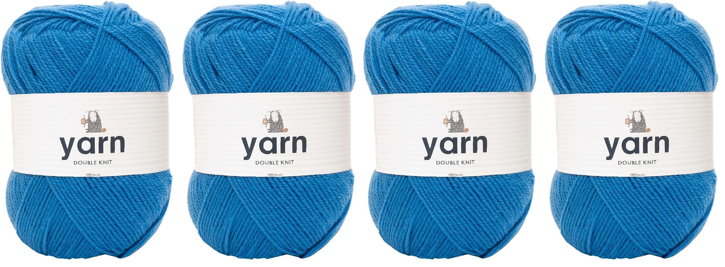 KORBOND DK Black Yarn - 100g Acrylic Wool - Lightweight, Hypoallergenic & Durable Double Knit Crochet Yarn Knitting Wool (290m Total) — view 41