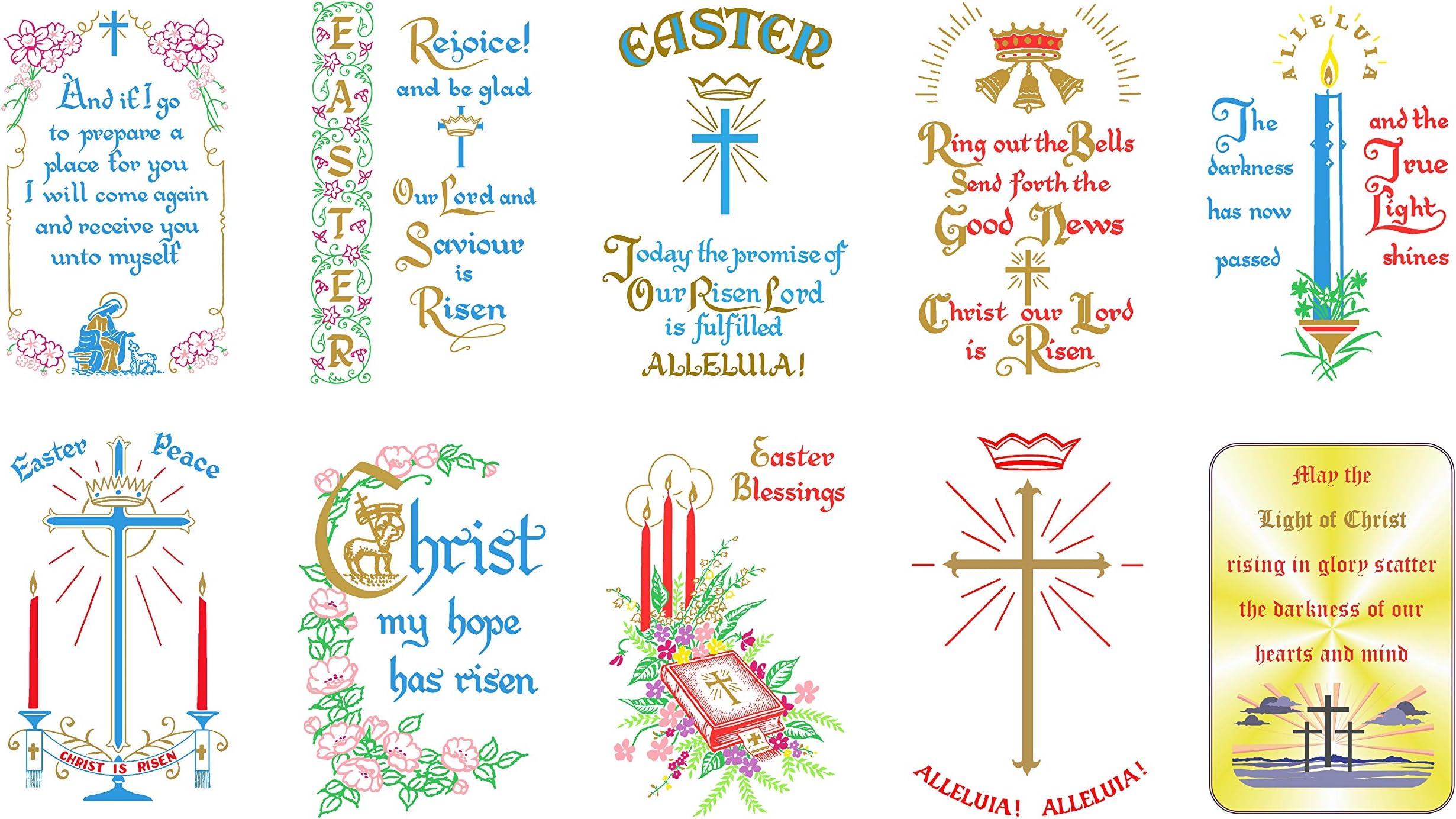 10 assorted Religious Easter Cards 2