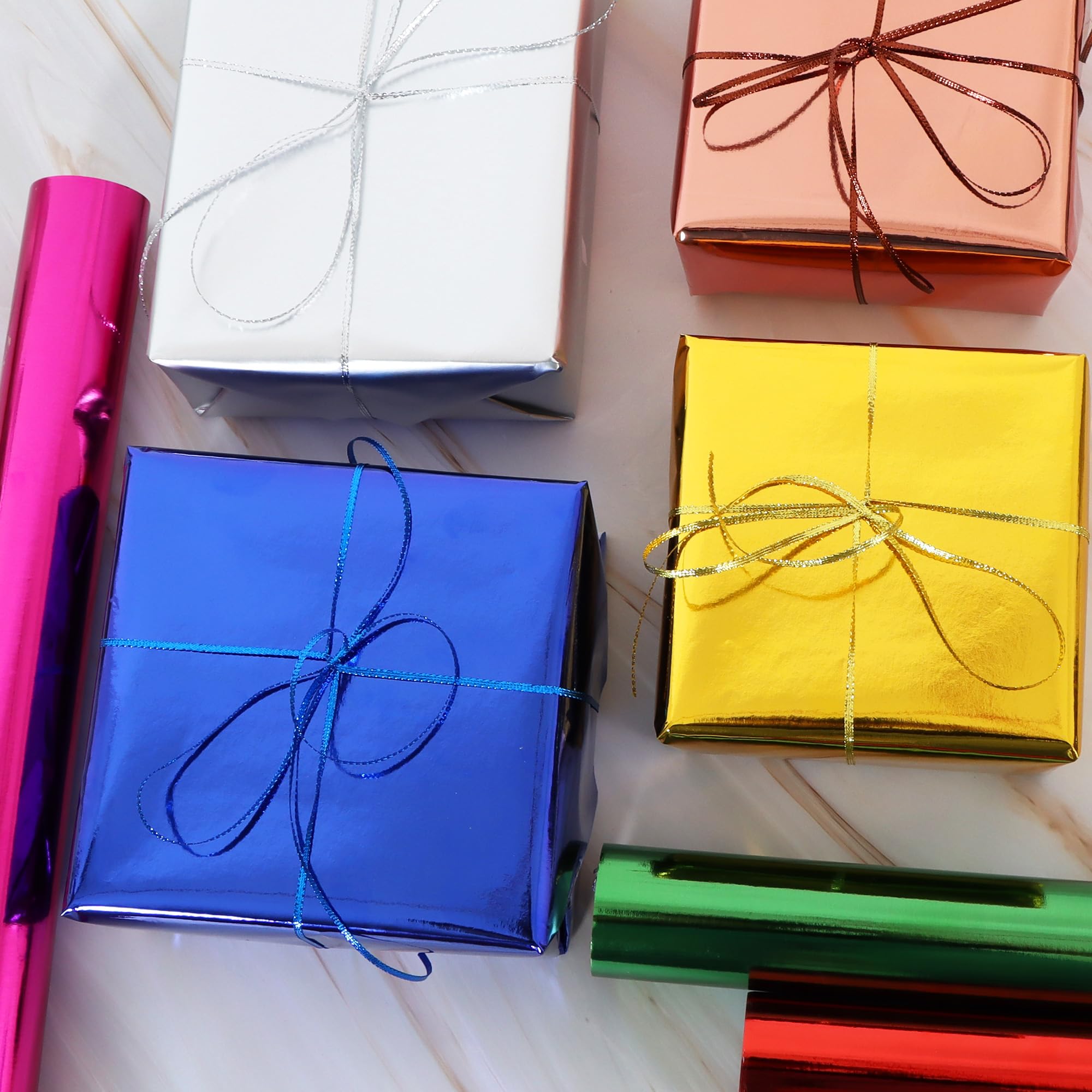 BEISHIDA Hot Pink Gift Wrapping Paper Solid Color