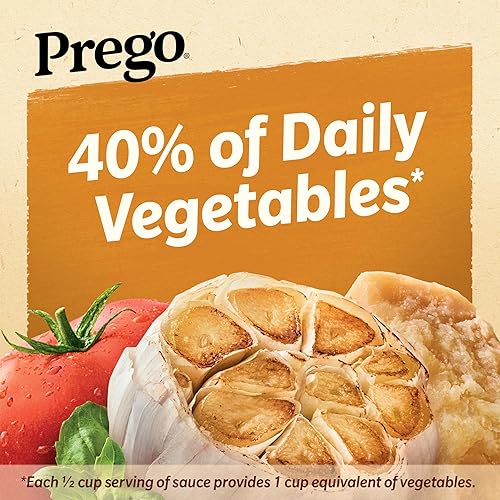 Vista 4 de Prego Salsa de pasta, salsa de tomate italiana con ajo asado y queso parmesano, tarro de 24 onzas