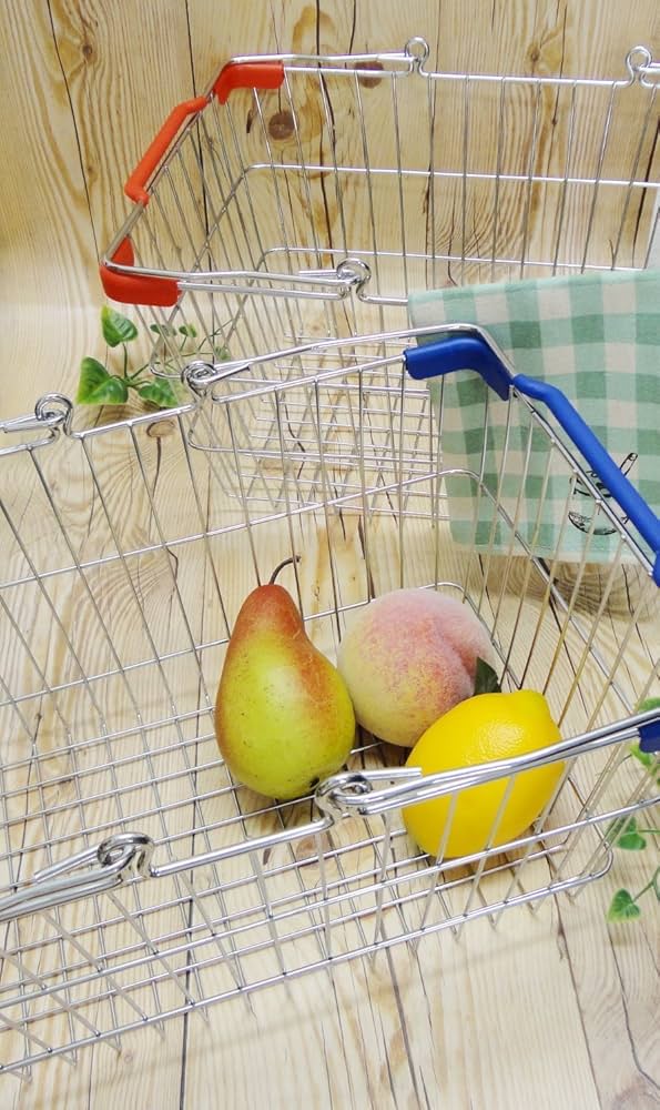 Amazon.co.jp: アビテ ワイヤーバスケット ハンドル M ブルー FI