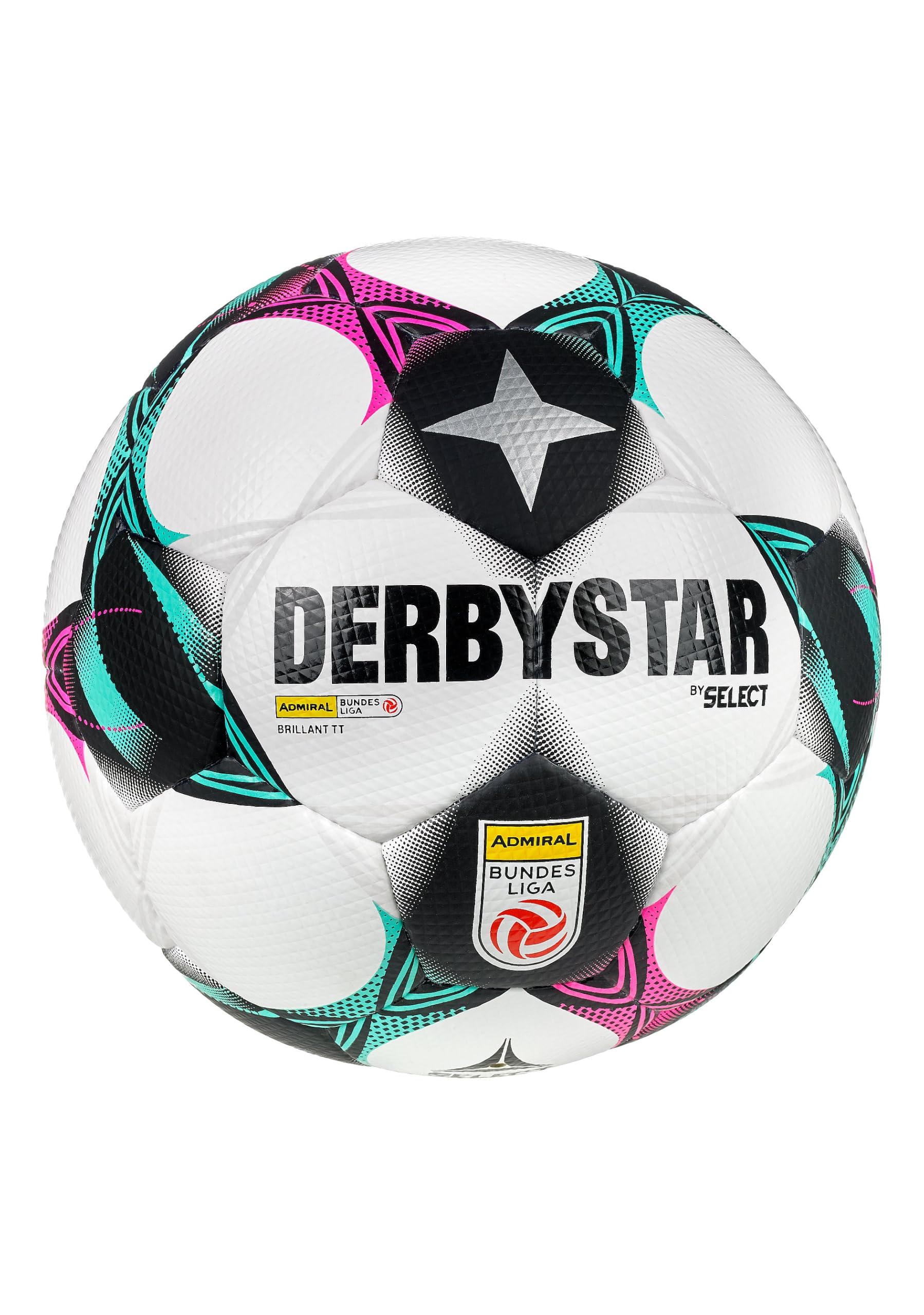Derbystar Austria Admiral Bundesliga Brillant TT v25 Trainingsball Weiß weissschwarz, 4 Ohne Geschlecht