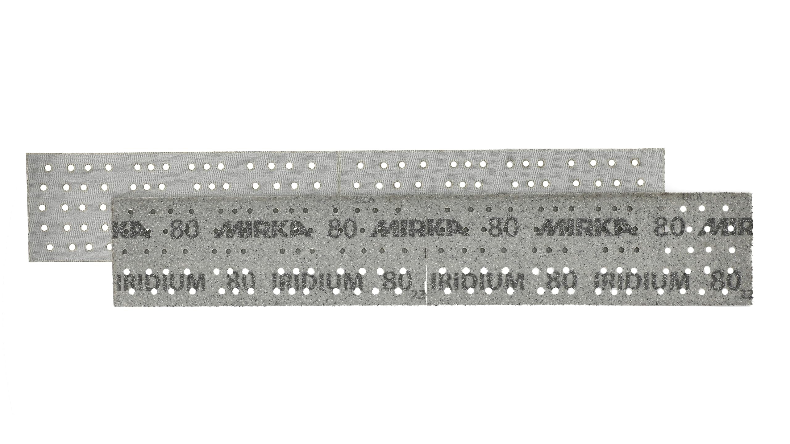 Mirka papier ścierny Iridium 70x400 mm 140 otworów rzep | Wielootworowy papier ścierny Mirka do lakieru szpachli drewna stali materiałów mineralnych plastiku z rzepem