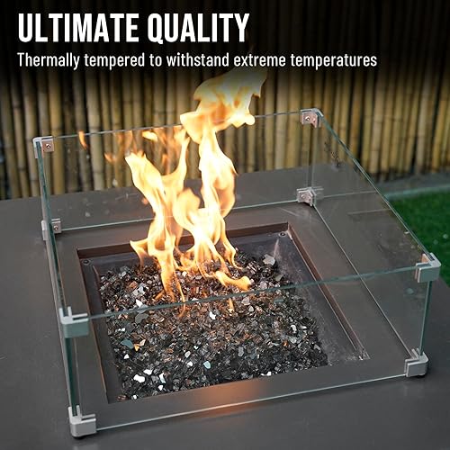 Miniatura 4 de Skyflame 4.53 kg de vidrio resistente al fuego, de 1.27 cm, de brillo intenso para paisajismo de chimenea, lugar para fogatas