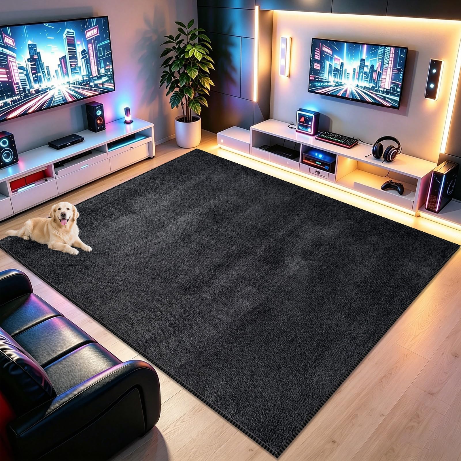 Gamer Teppich Gaming Zimmer Läufer Jungs 200 x 280cm Gaming Teppich 3D Game Design, Rutschfest Gamer Teppich, Gaming Zubehör Zimmer Deko, Jugendzimmer Deko Jungen Geschenk, Gaming Teppich Jungen