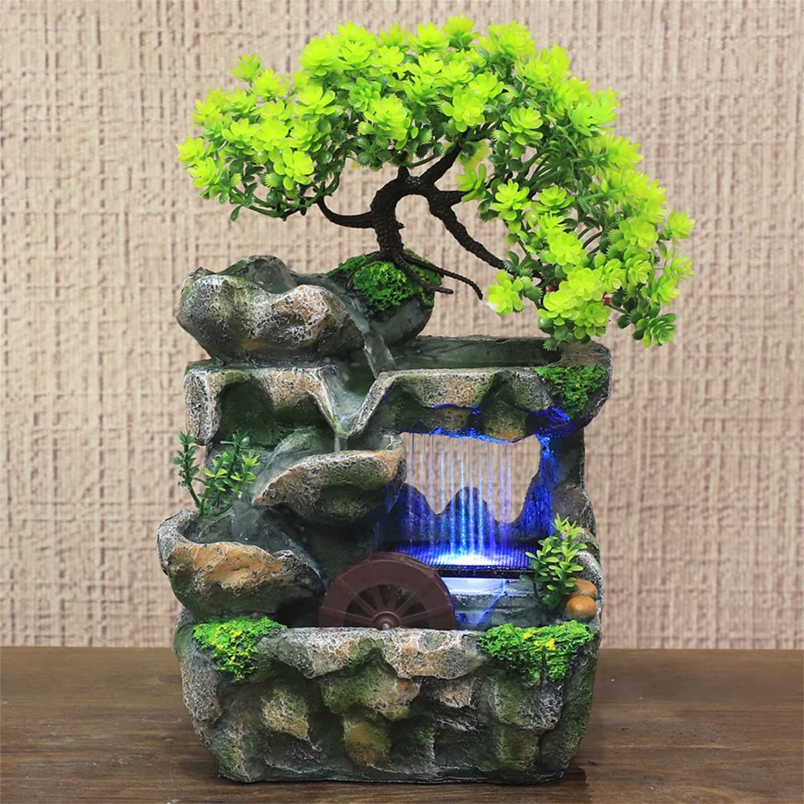 Amazon.co.jp: インテリア卓上噴水ラミネート樹脂禅屋内噴水ミニ水噴水
