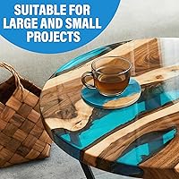 Vista 6 de Suzzam Resina epoxi Kit de resina epoxi transparente de 68 onzas, alto brillo y resistente a los rayos UV, sin burbujas y antiamarilleamiento