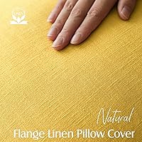 Vista 152 de Foindtower Paquete de 2 fundas de almohada decorativas de lino y liso, funda de cojín decorativa suave, estilo bohemio campestre para silla, sofá