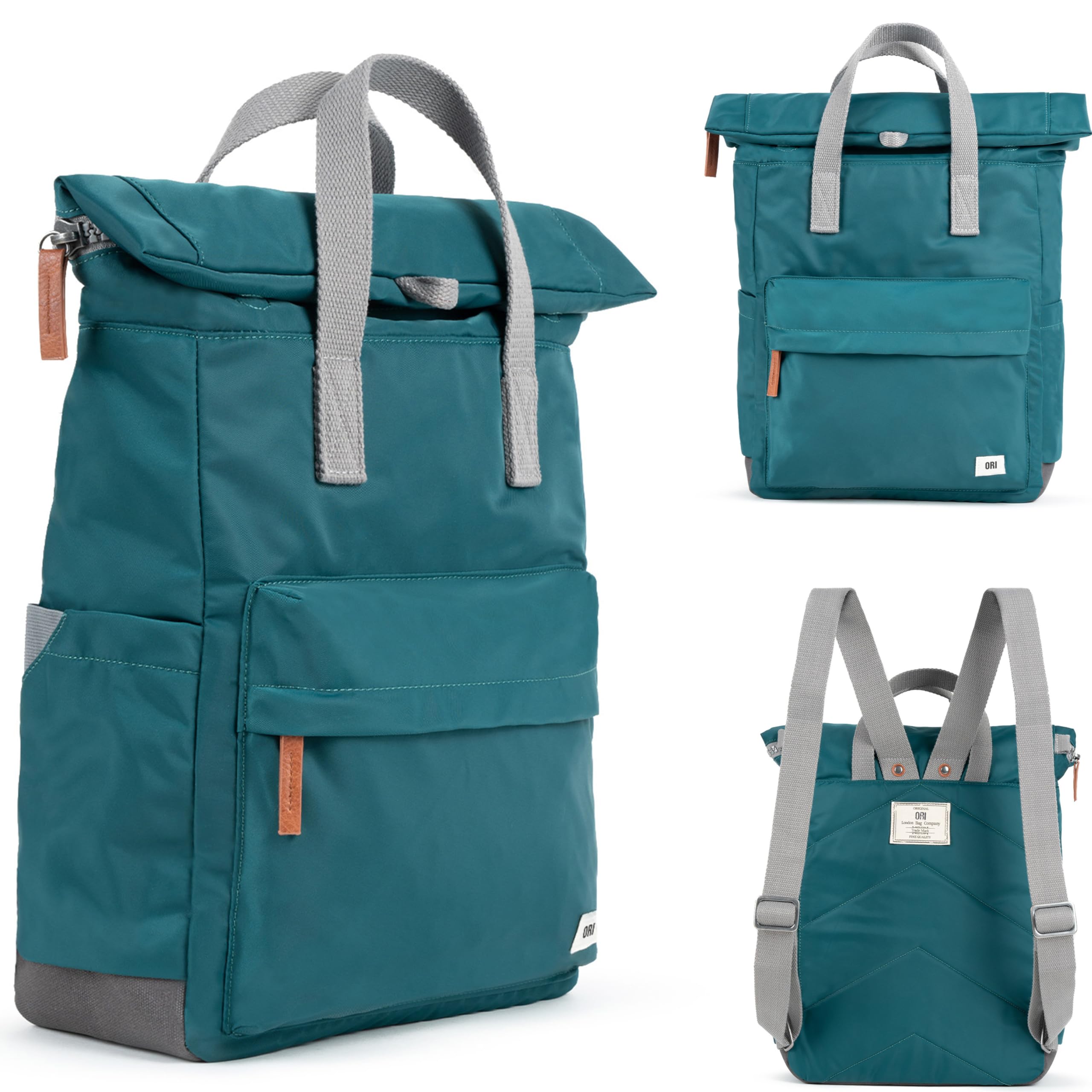 Rolltop Backpack for Men & Women - Medium Nylon Travel Backpack with Multiple Pockets - The Canfield, 16.5x11.8x4.7”