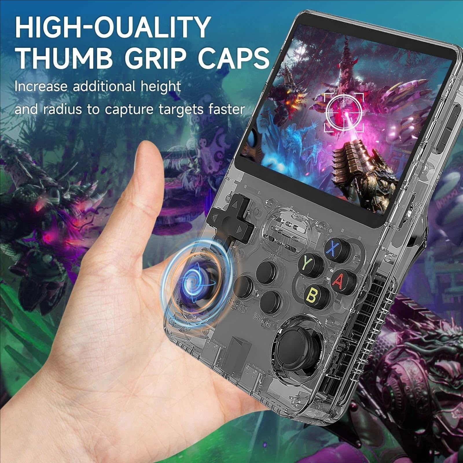 Upgrade Retro Konsole Handheld Spielkonsole, Portable Handheld Video Games mit Klassischen Spielen, 3.5-Zoll-Bildschirm, Tragbarer Videospielkonsole Retro Handheld Konsole (64, GB)