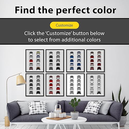 Vista 11 de Handmade Poster compatible with Dodge Charger Generations and Print of Dodge Charger - Multi, 11x14" Metallic Print (Unframed) - Gift for Car 3A.