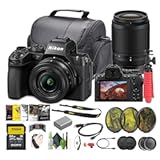 Z50II Mirrorless Digital Camera with NIKKOR Z DX 16-50mm f&sol;3&period;5-6&period;3 & 50-250mm f&sol;4&period;5-6&period;3 VR Lenses Bundle with 64GB Memory Card &plus; Cleaning Kit &plus; More Vlogging Accessories