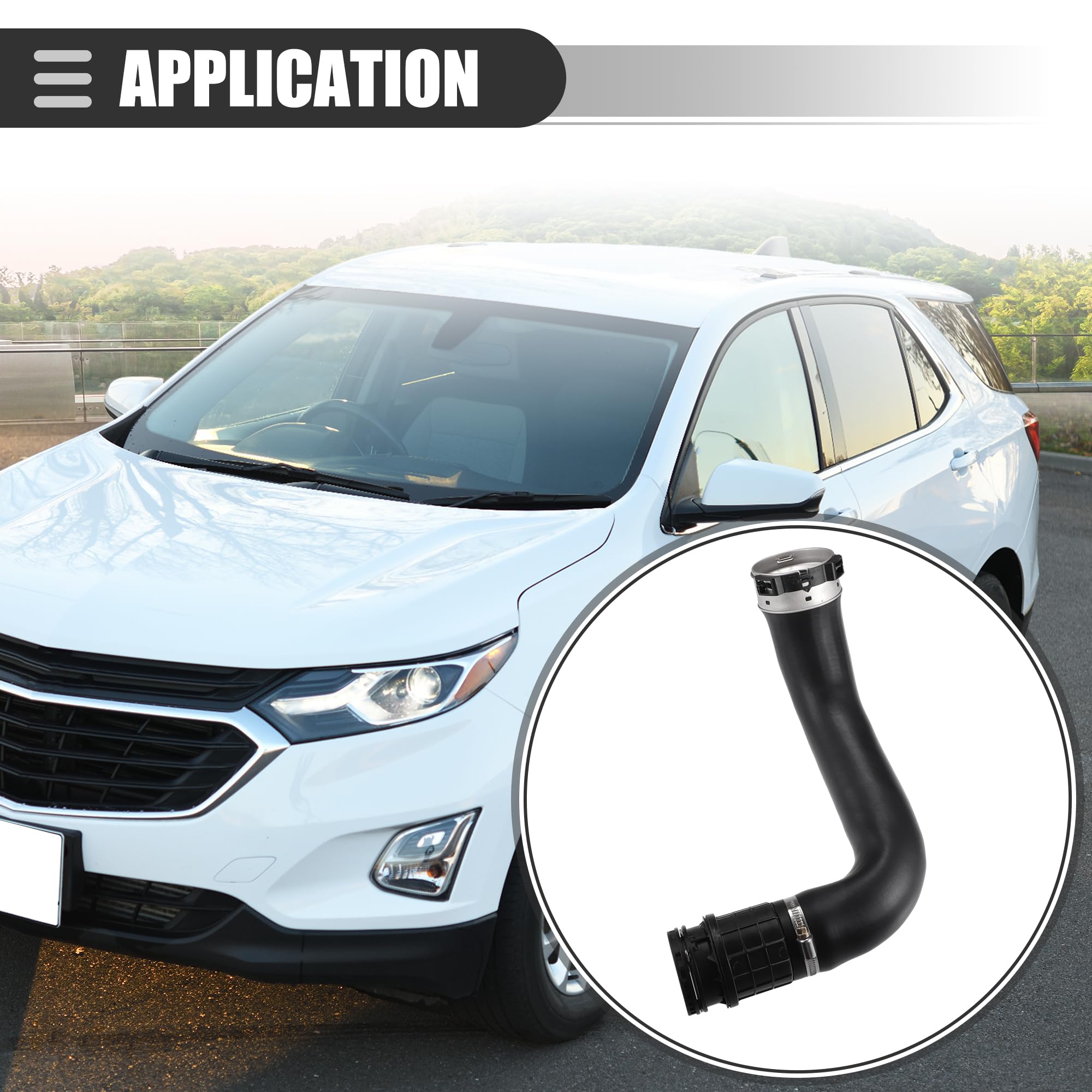 Motoforti Tubo de manguera de admisión de filtro de aire del motor, manguera de admisión de aire, para Chevry Cruze 2016-2019, goma, con abrazadera, n.º 13374646, color negro