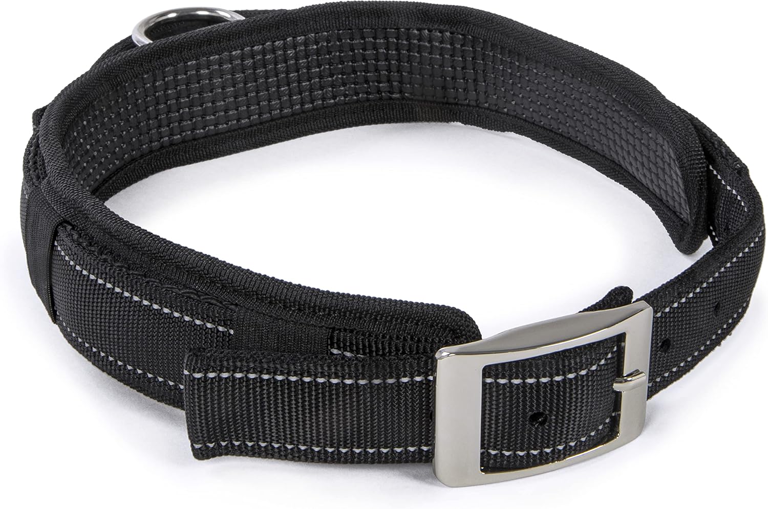 Sherpa Dog Collar, Built-in Quick Grab Handle, Padded - Black, Extra Large