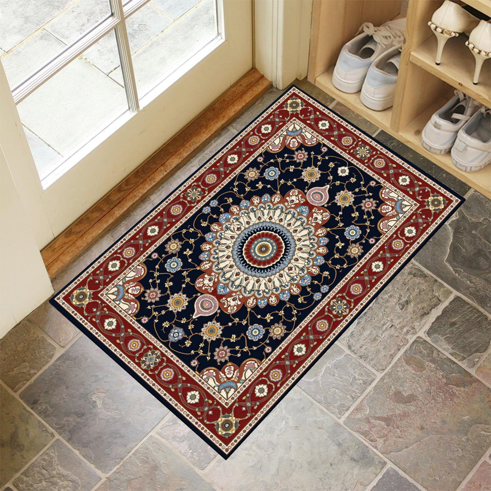 Tapis de Porte Antidérapant Absorbant et Attrape-Poussière