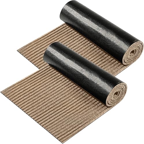 Vista 35 de Nuanchu 1 rollo de tapete grande semiacabado para exteriores, de 16 x 79 pulgadas, tapete para puerta angosta, antideslizante, impermeable, para Azul