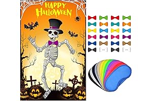 Halloween Pin the Bow Tie on Mr Bones Halloween Carnival Games