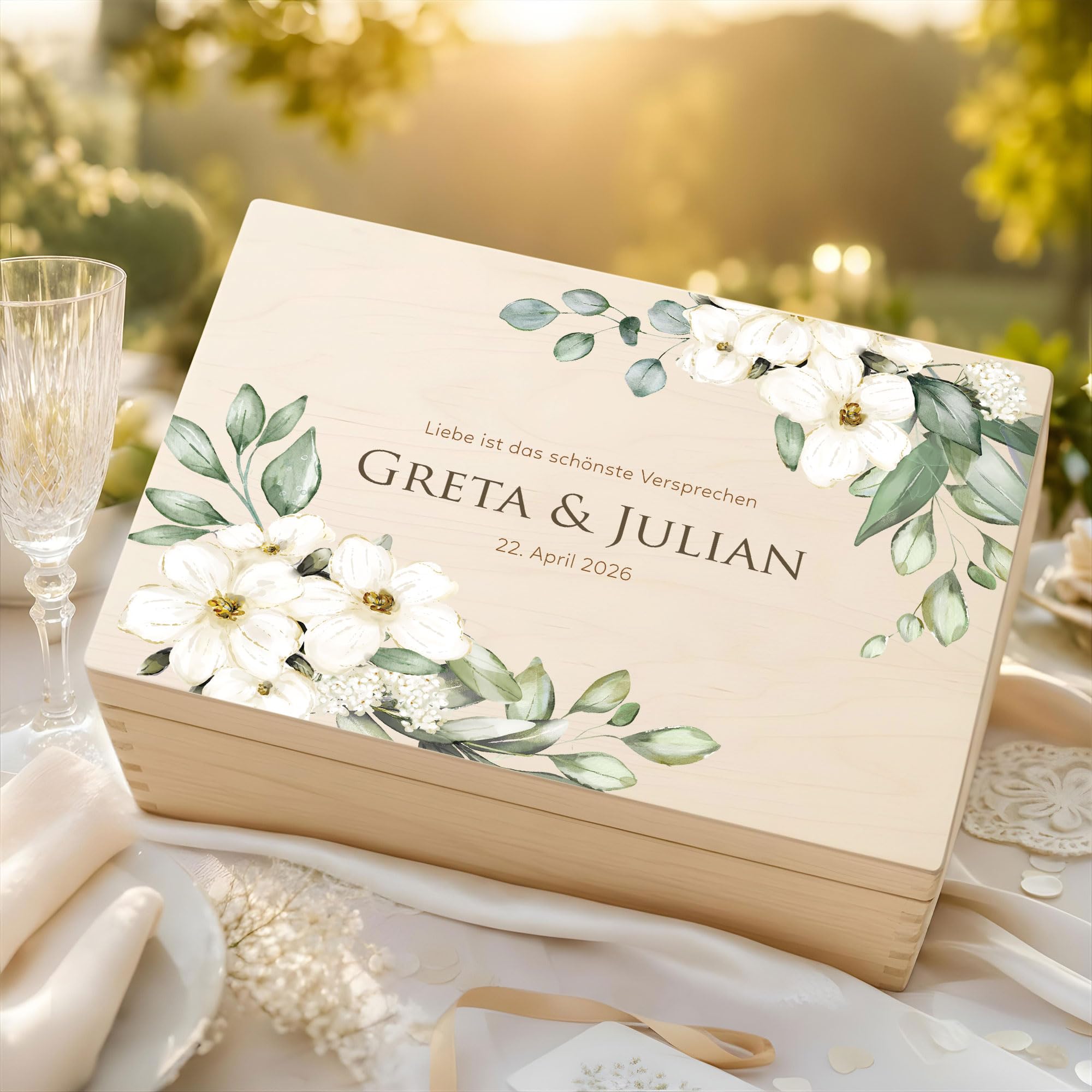Little Deco personalisierte Erinnerungskiste, Erinnerungsbox, Hochzeit