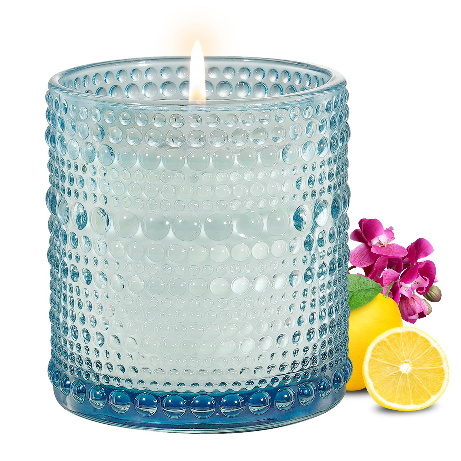 Black Phalaenopsis Luxury Scented Candle - Glass Jar, Aromatherapy Soy Candle for Home, Gifts for Women