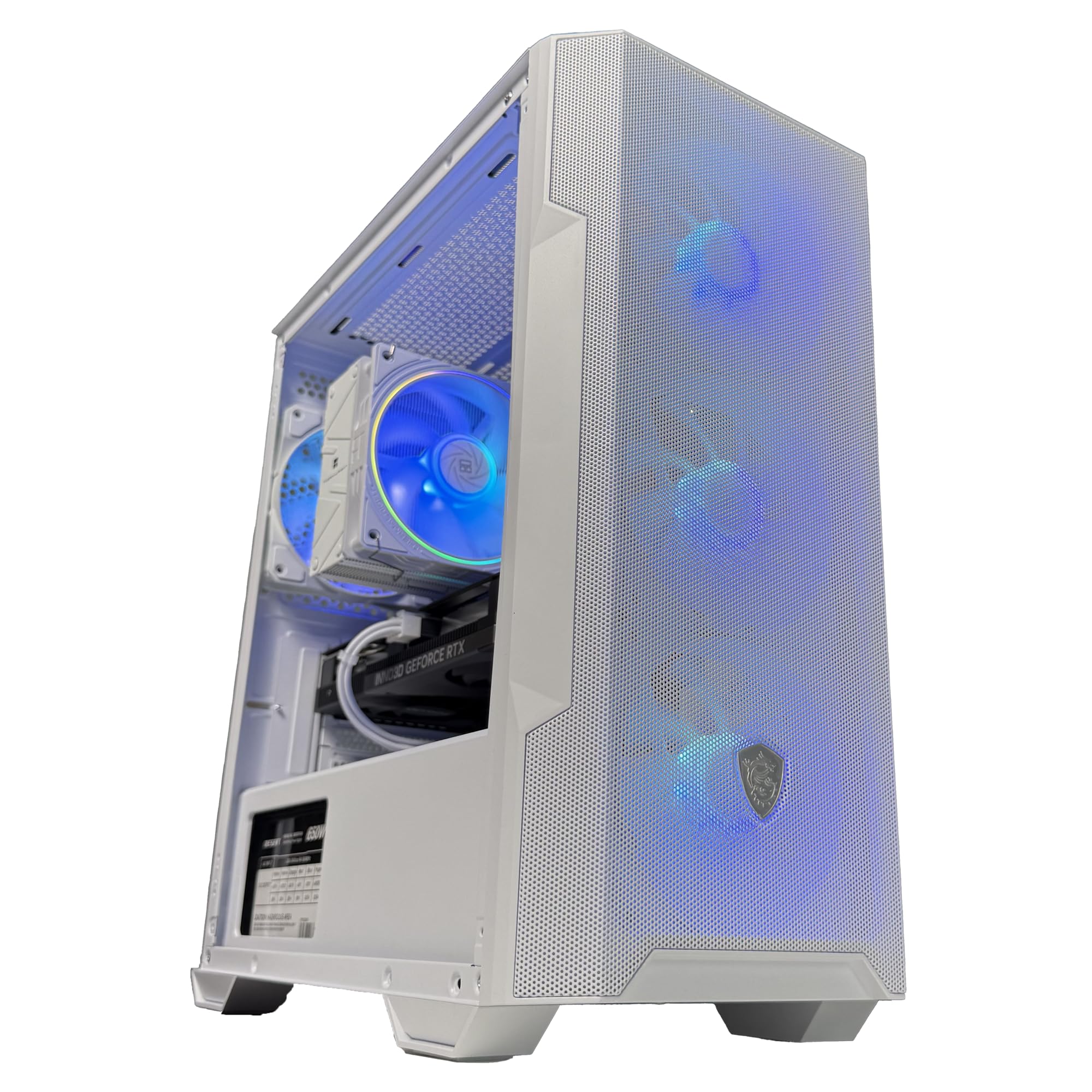 Golook PC Gaming Tokyo 3.2 Bianco - Ryzen 5 5600X / 16GB RAM / 1TB NVME M.2 / RTX 5060 8GB / B550M / 2 Ventole Raffreddamento - Computer Fisso