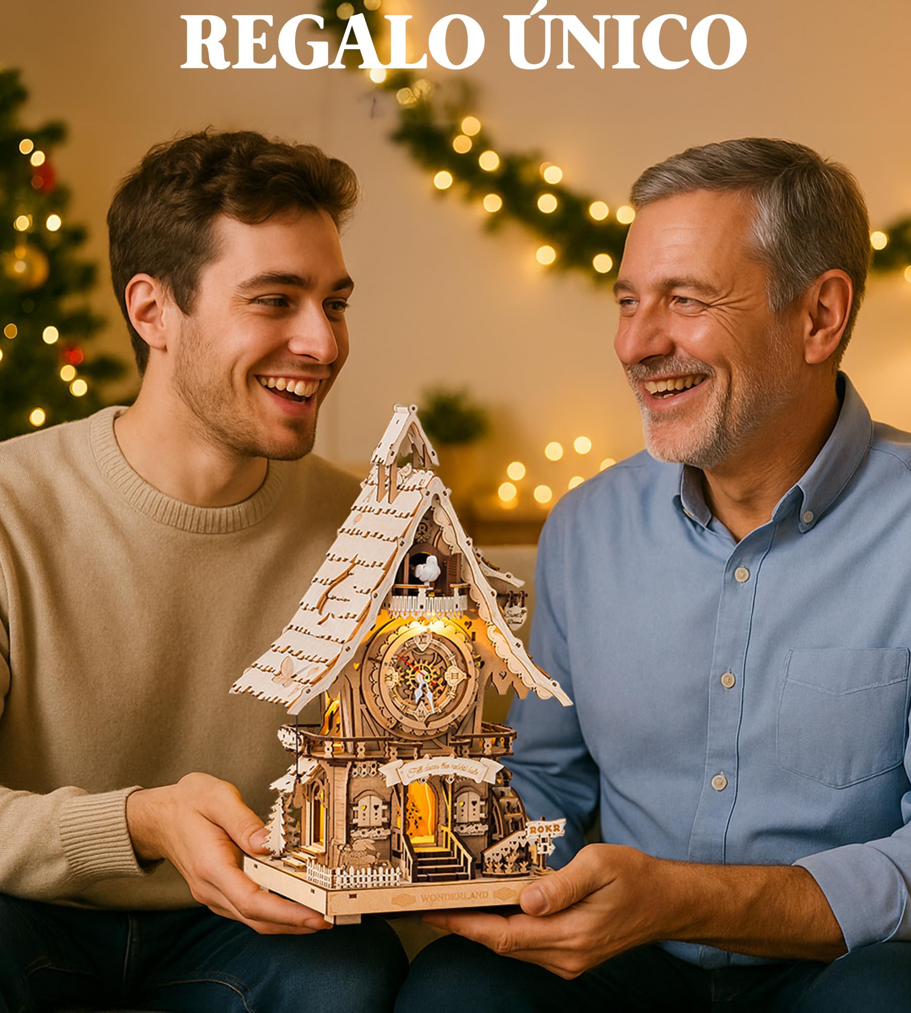 ROKR Puzzle 3D Legno Orologio a Cucù Modellismo da Costruire Adulti Idea Regalo Donna Uomo Originale LC901