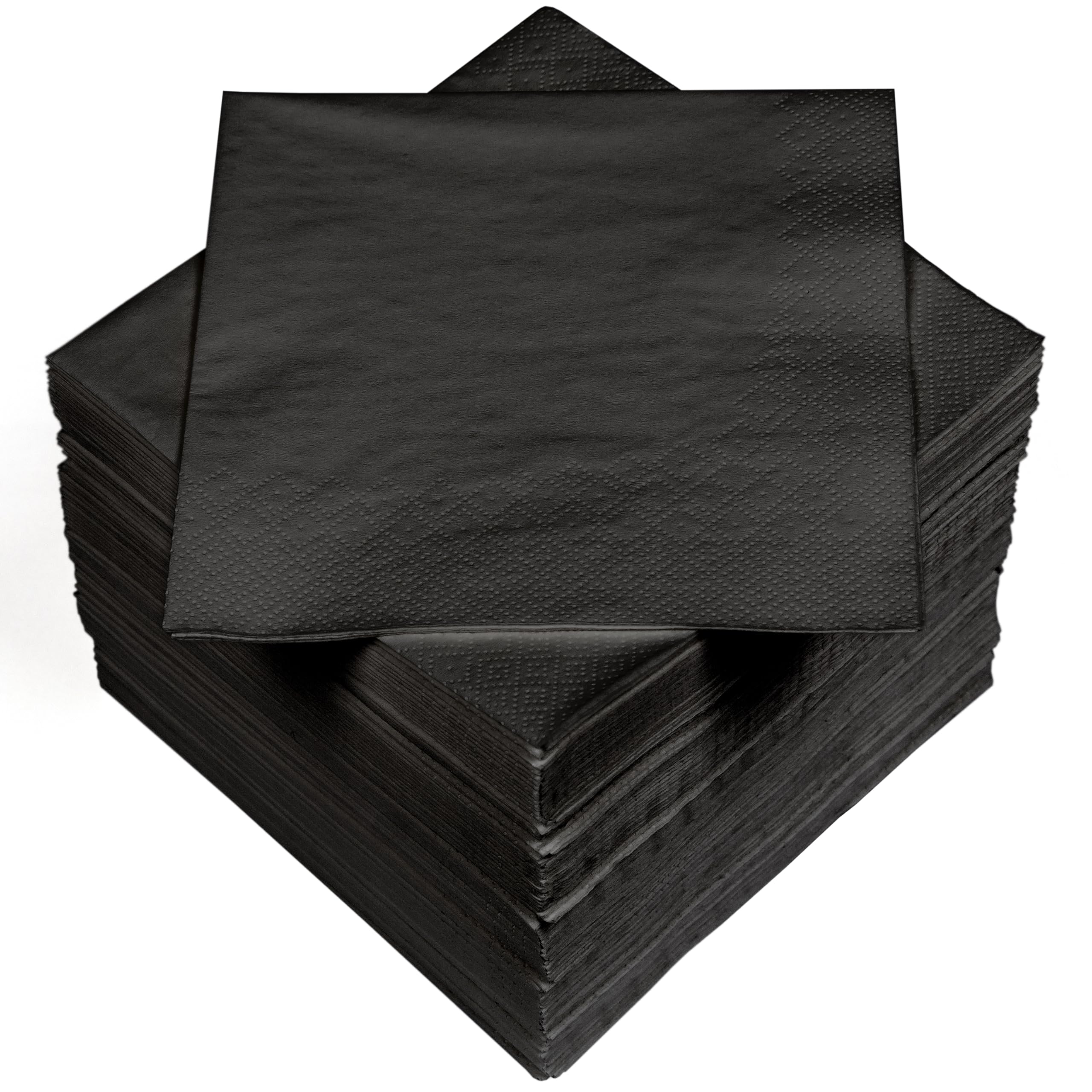 HEKU 30241-22: 100 plain napkins, 3-ply, 33 x 33 cm, black, medium