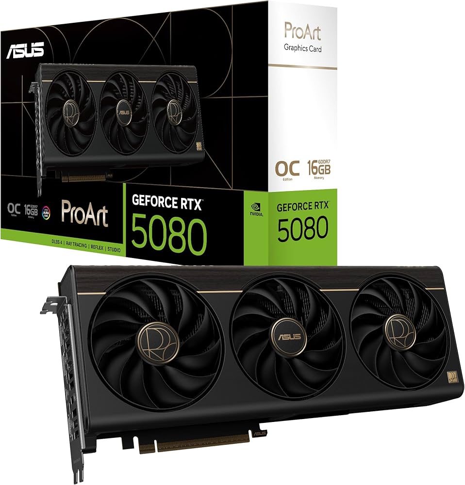 グラフィックボード・グラボ・ビデオカード ASUS ProArt GeForce RTX 5080 16GB OC Amazon | ASUS ProArt GeForce RTX 5080 16GB GDDR7 OC Edition ビデオ