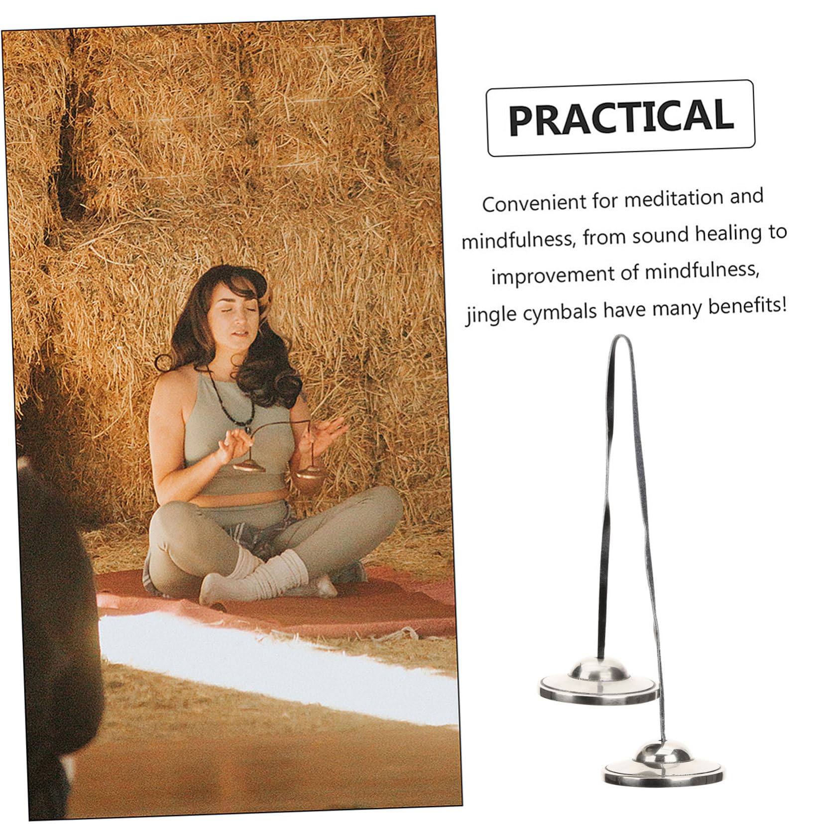 TOYANDONA Campañas Tingsha Hechas Mano Instrumento De Percusión Platillo De Budismo Para y Yoga