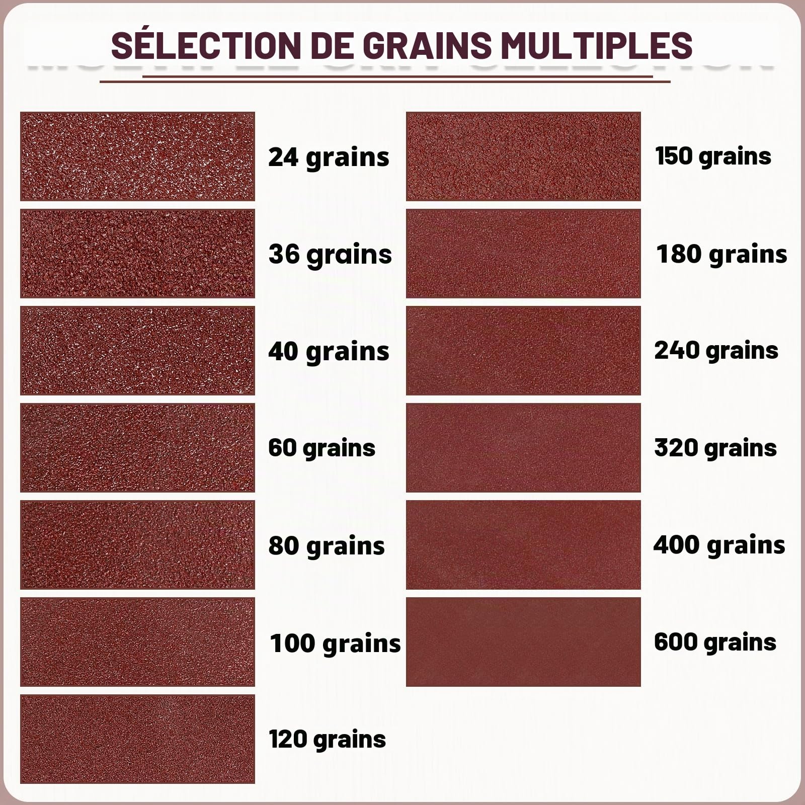 sourcing map Lot de 10 bandes abrasives de 6 mm x 457 mm en oxyde d'aluminium grain 80 pour le travail du bois, le polissage des métaux, l'aiguiseur de couteaux