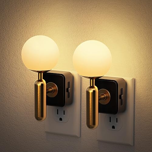 JandCase Luz nocturna enchufable, luces nocturnas enchufables a la pared, luz nocturna LED suave de 3000 K, luz nocturna regulable de 0 a 100