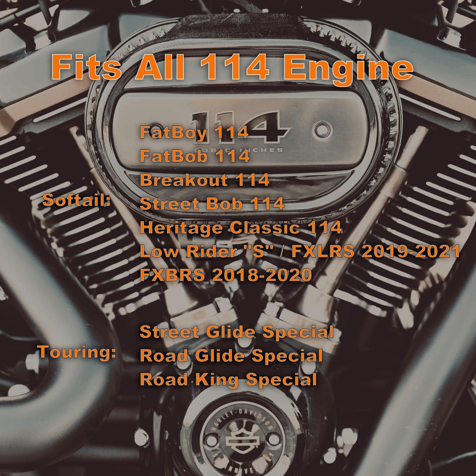 ハーレーダビットソン 114 エアクリーナー用ハイフローエアフィルターエレメント ハーレーダビットソン 114 エアクリーナー用ハイフローエア