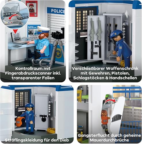 Playmobil | Action Heroes | Police Command Centre | Police toy | Adventure toy for children aged 4+ | Encourages role play & creativity | With play figures & accessories | 71873 - 4