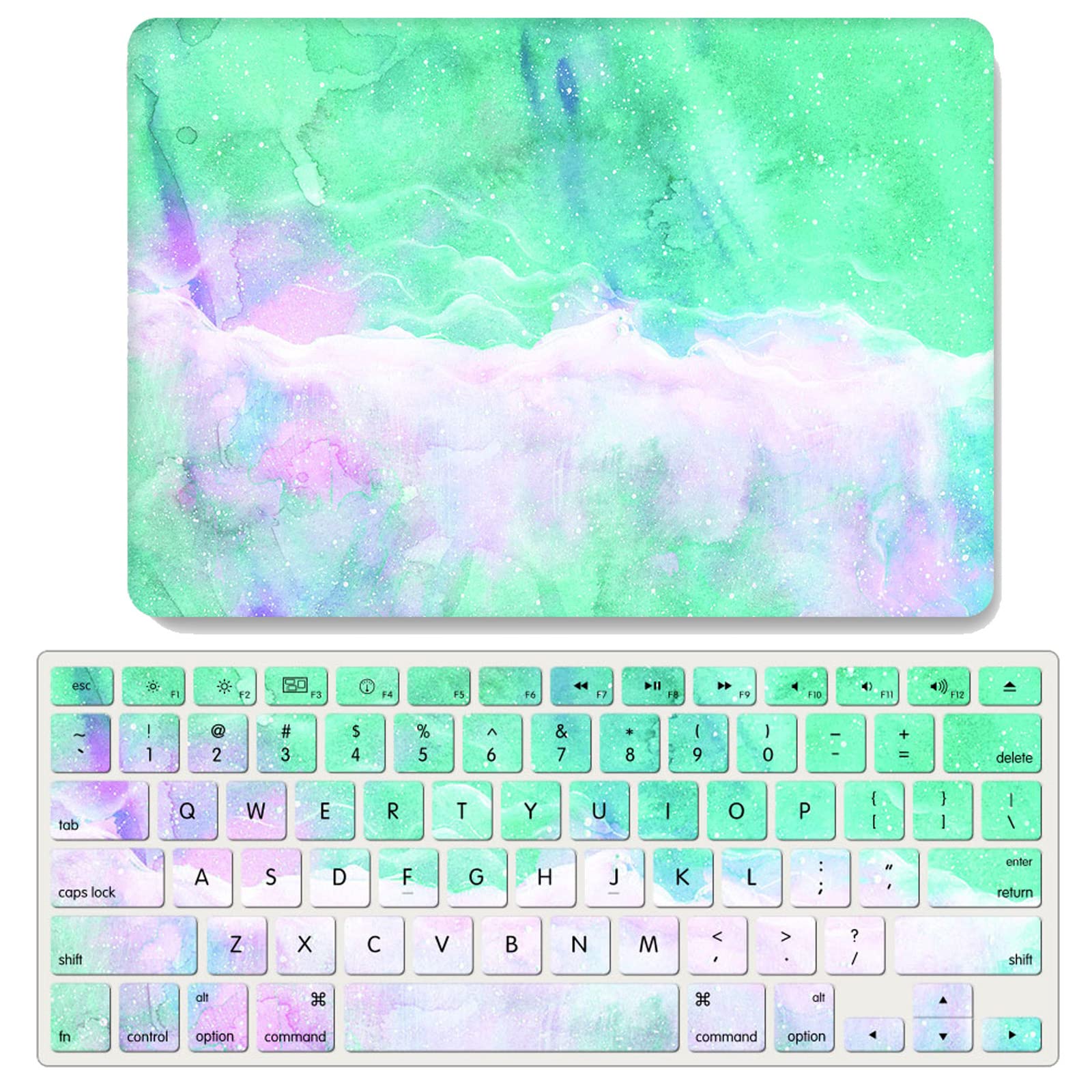 Funda MacBook Pro 16 A2141 Efecto Aurora Rainbow Rígida Translúcida JZ Casos 6