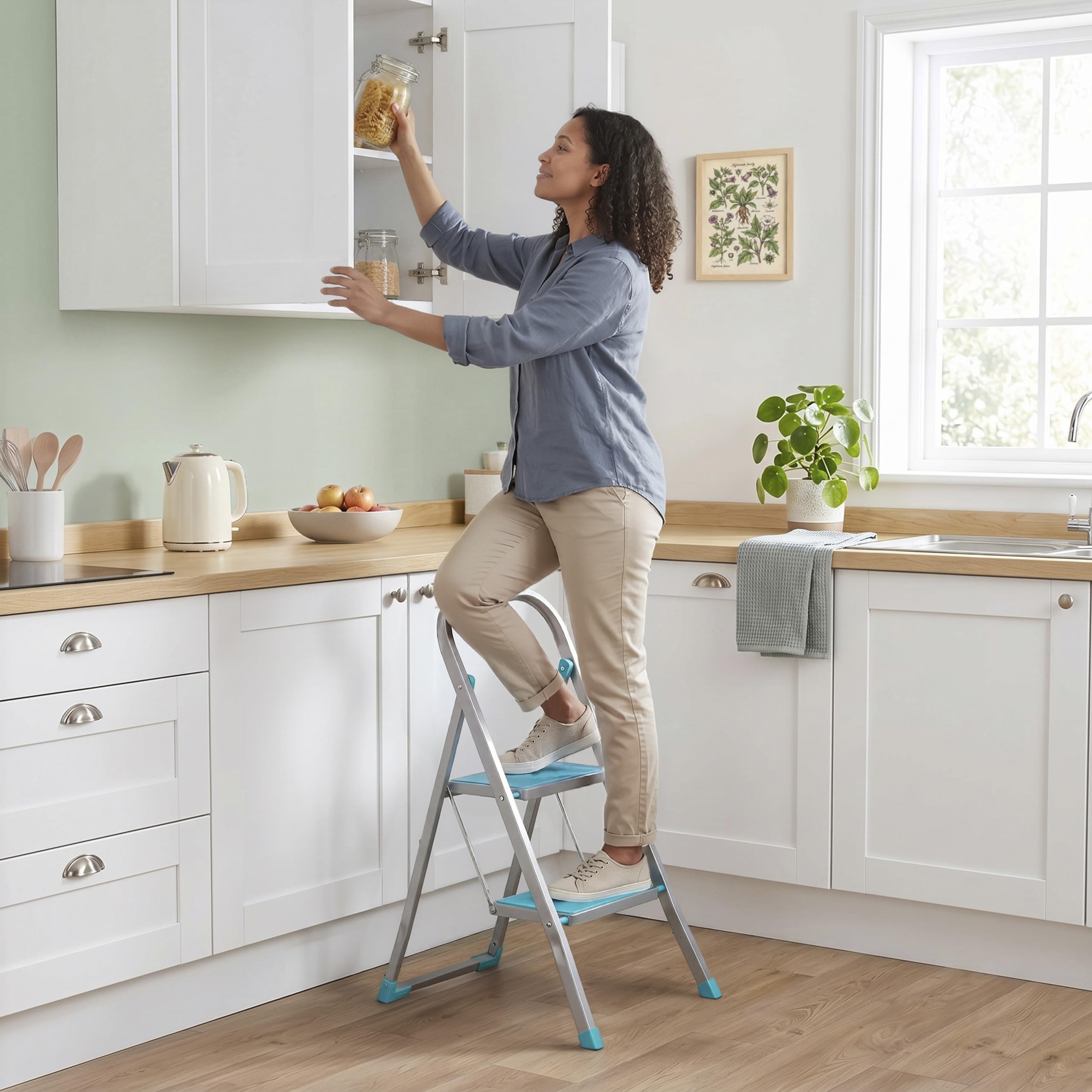 Beldray® LA023957TQ 2 Step DIY Hobby Stepladder, Turquoise