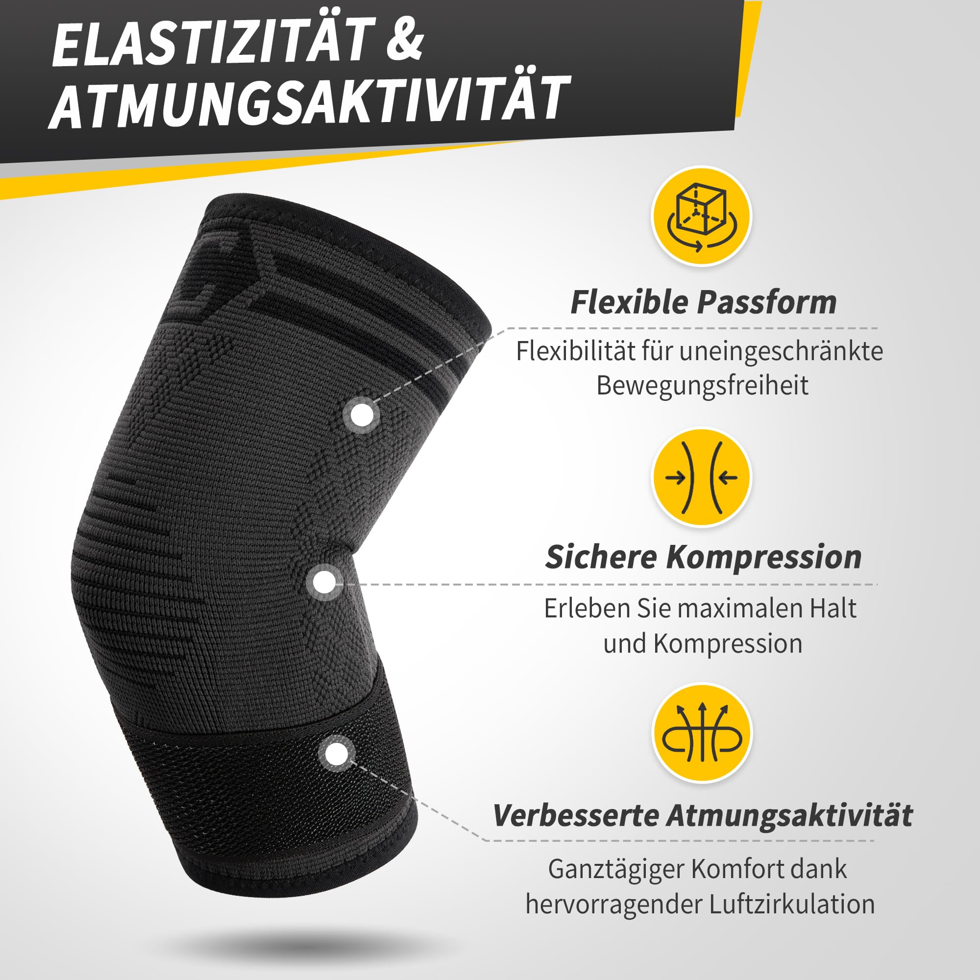 CAMBIVO 2 Pack Ellenbogenbandage mit Riemen & Gel-Polster, Tennisarm Bandage Herren Damen für Tendinitis, Arthritis, Bandage Ellenbogen für Gewichtheben, Golf, Tennis, Garden