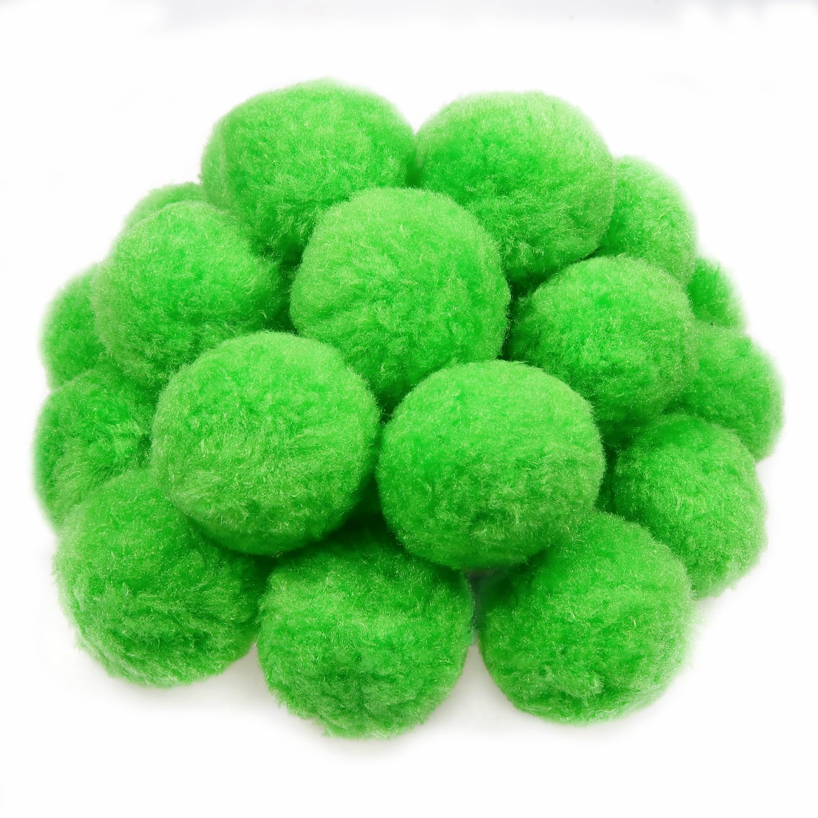 TOAOB 30pcs 5cm Large Pom Poms Balls Light Green Fluffy Pompoms