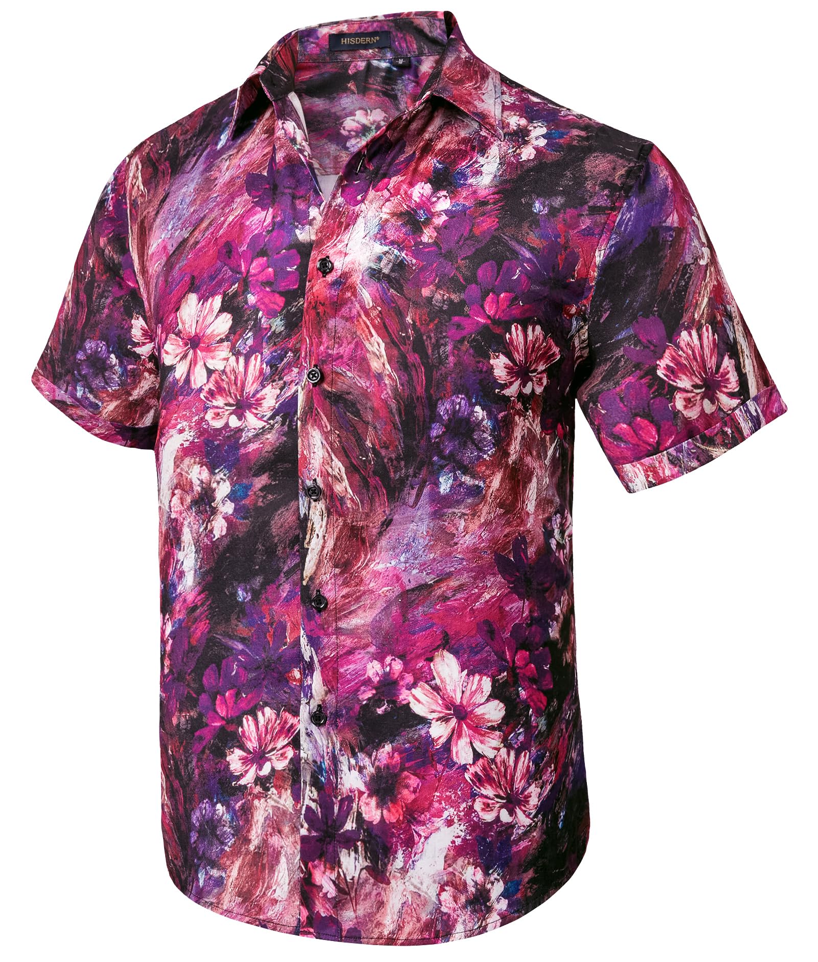 Meilicloth Hawaii Hemd voor heren, Funky Hawaiihemd, heren, korte mouwen, casual button-down, katoen, Hawaii-print, diverse kleuren, blauw (C Blau), L