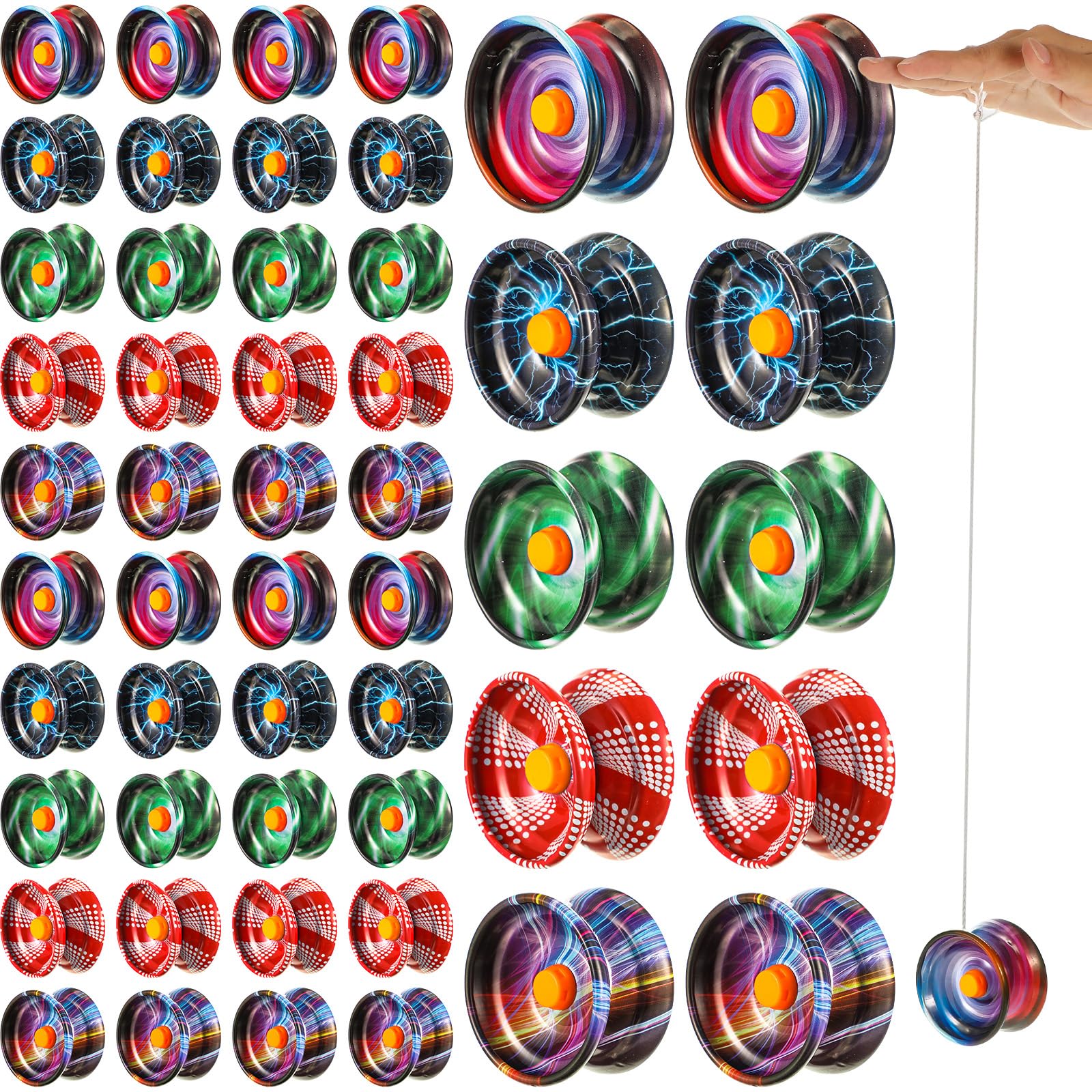 Lenwen 30 piezas de aleación de metal Yo Yo Responsive Yoyo colorido truco Yoyo bola sensible para principiantes, adultos jugadores, 5 estilos