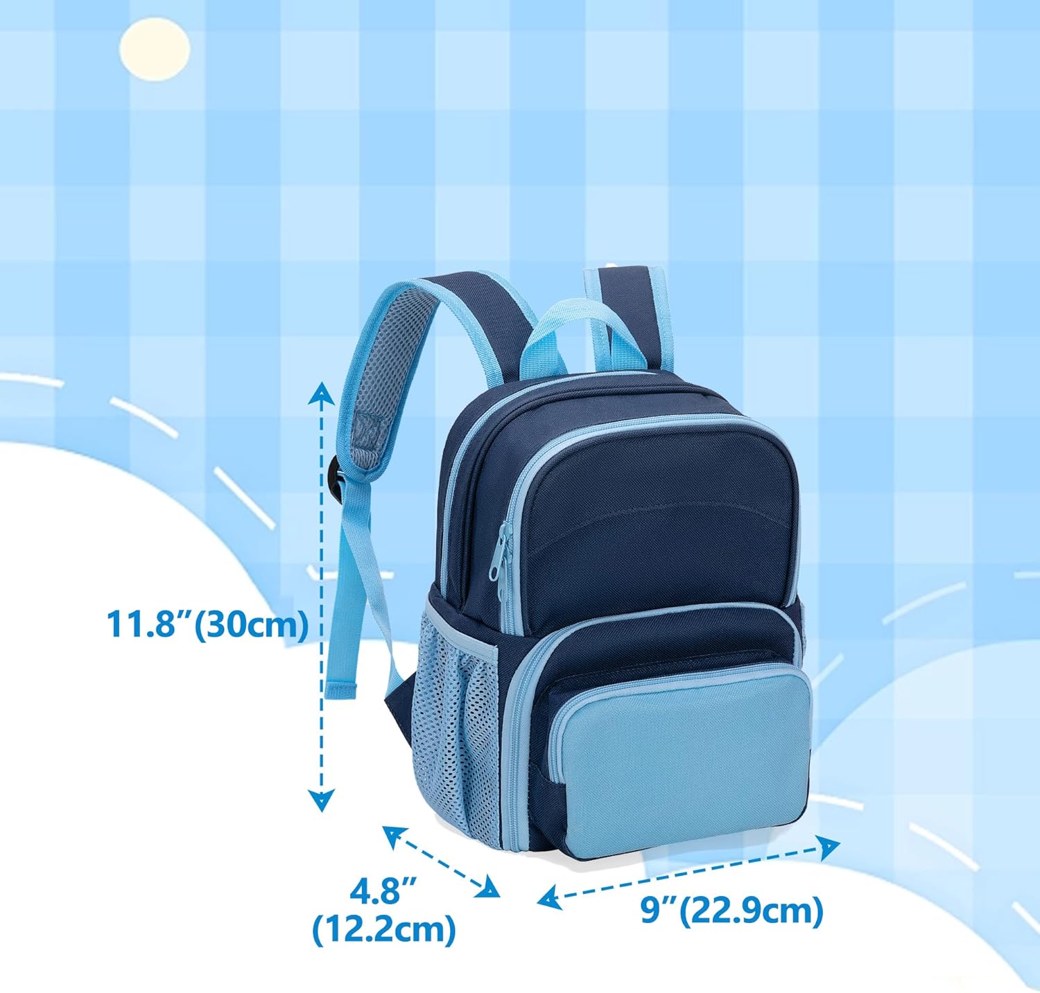 LoDrid Backpack Compatible with Tonie Box 2/1, Carrying Case with Multiple Pockets for Headphones, Charger and Accessories, Storage Bag for Audio Player Starter Set, Navy Blue (Patented Design)