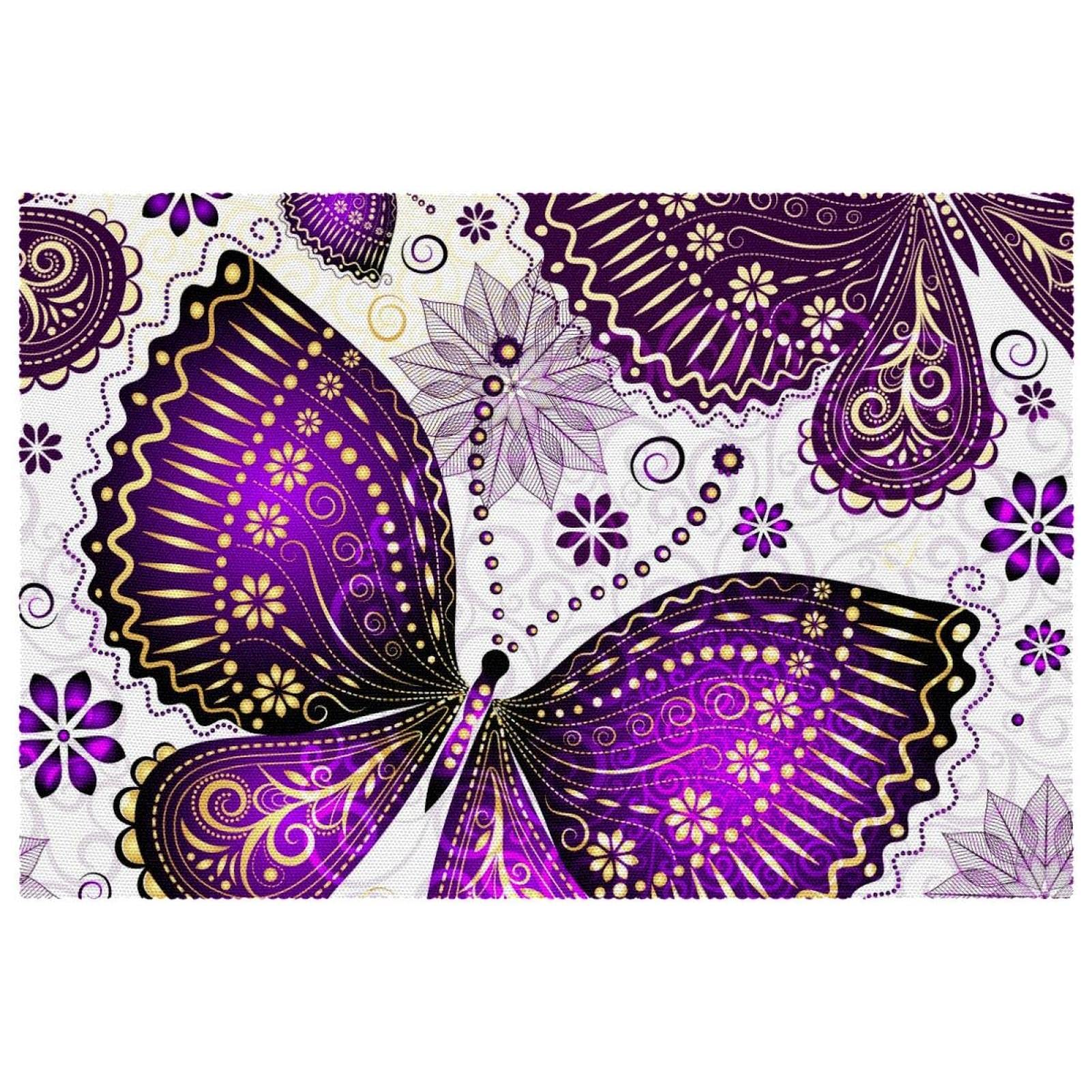 Sets de table en tissu Oxford lot de 4 protecteurs thermiques lavables motif mandala