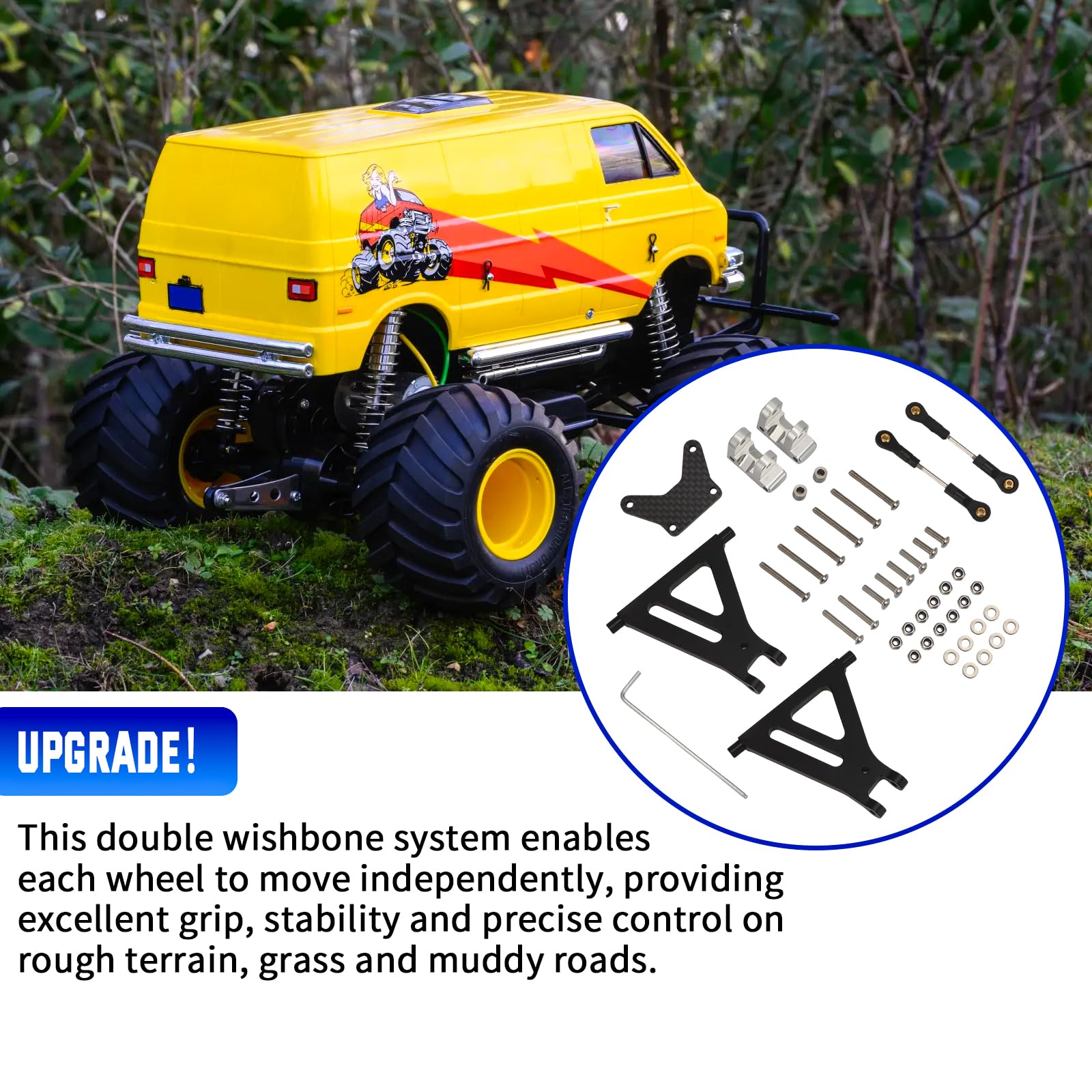 Alpha Rider Front Independent Suspension Kit for Tamiya Lunchbox CW-01, Upgrade Parts for Off-Road RC Car - Image 3