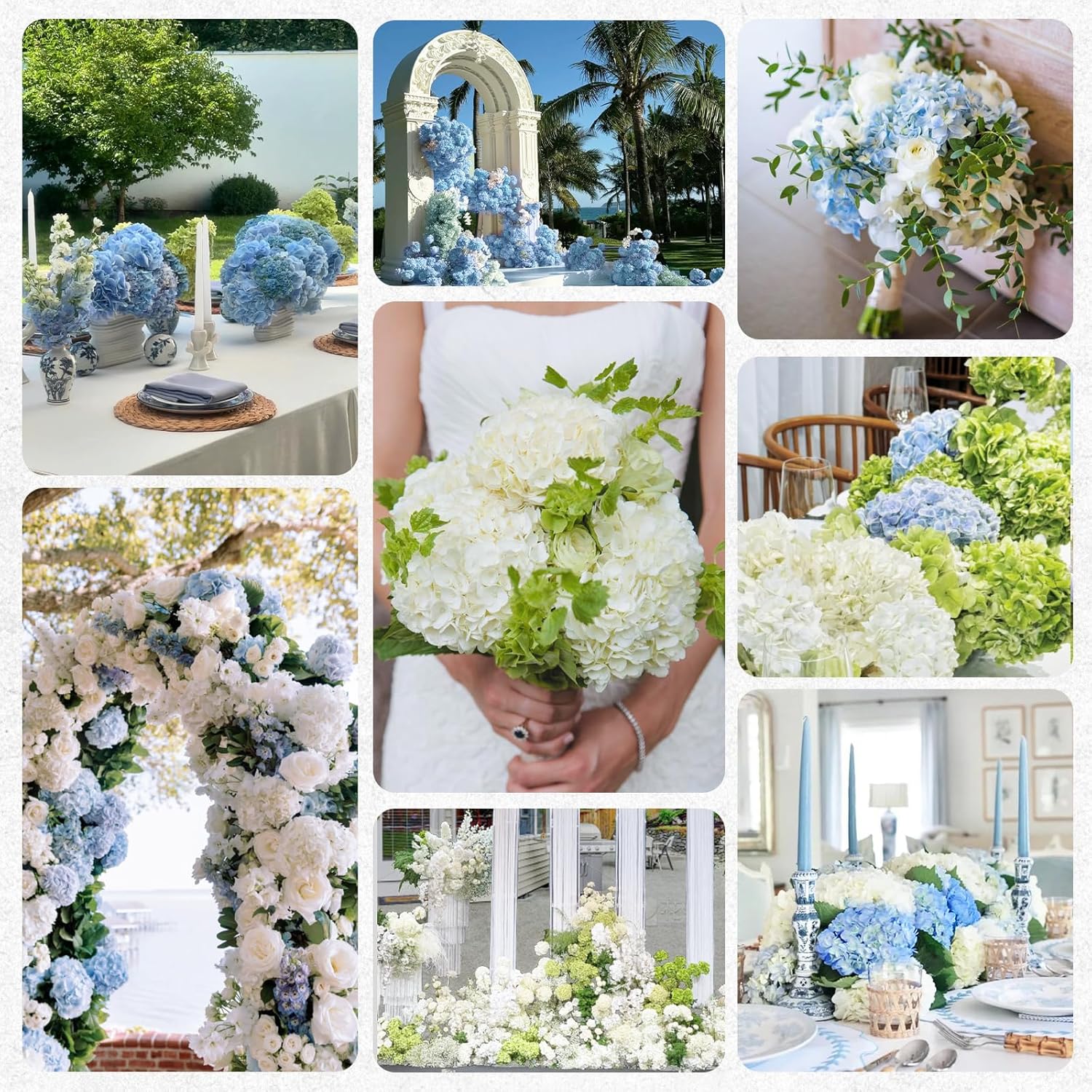 4 Pcs White Hydrangea Artificial Flowers, Latex Real Touch Hydrangea Flowers, 19.6'' Full Faux Hydrangea Flowers Fake Flowers for Home Decor Party Wedding Centerpiece Bouquet Floral Arrangements - Image 6