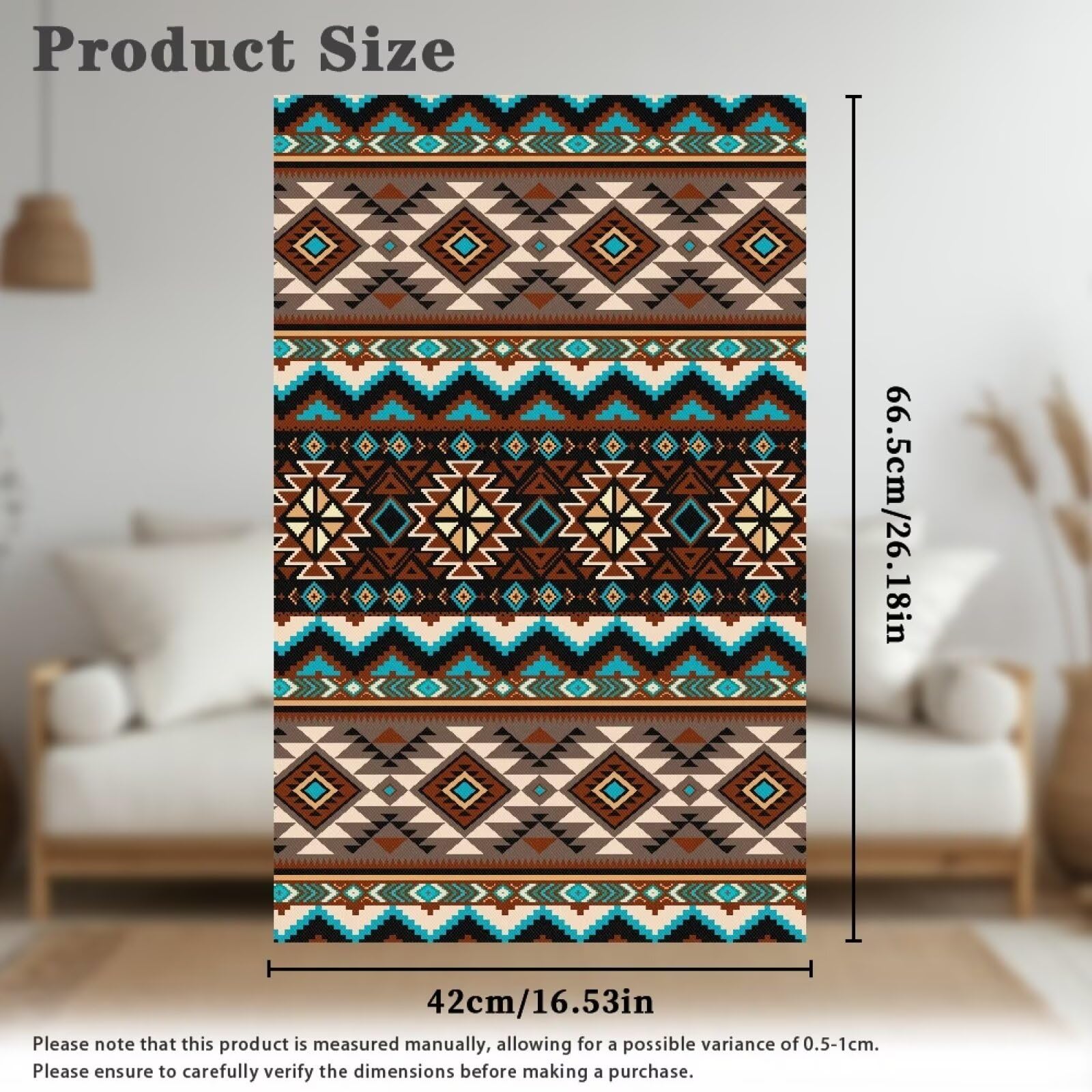 NETILGEN Navajo Aztec Geometric Recliner Sofa Cover Headrest Protector Covers 2 Pcs Recliner Chair Headrest Protector Cover Non Slip Furniture Protector - Image 2