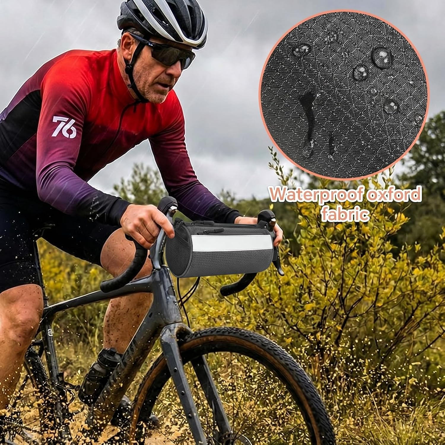 Waterproof Bike Handlebar Bag for E-bike & Bicycle 2.4L Front Storage Bag image 3