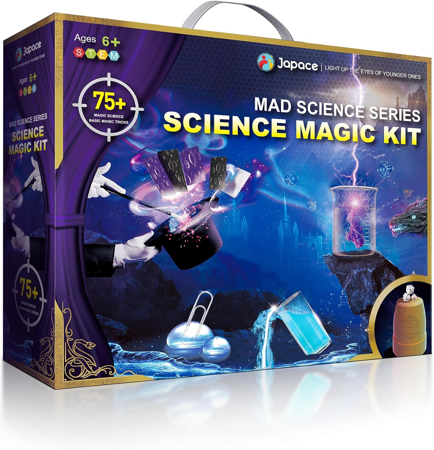 Japace magic & science kit for kids 75+ tricks & experiments